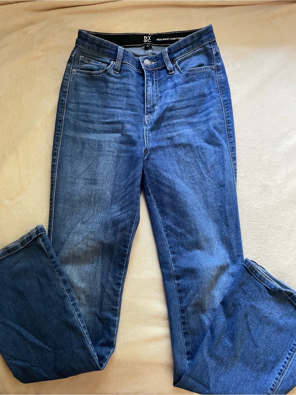New York & Company Straight Leg Jeans - Blue Denim